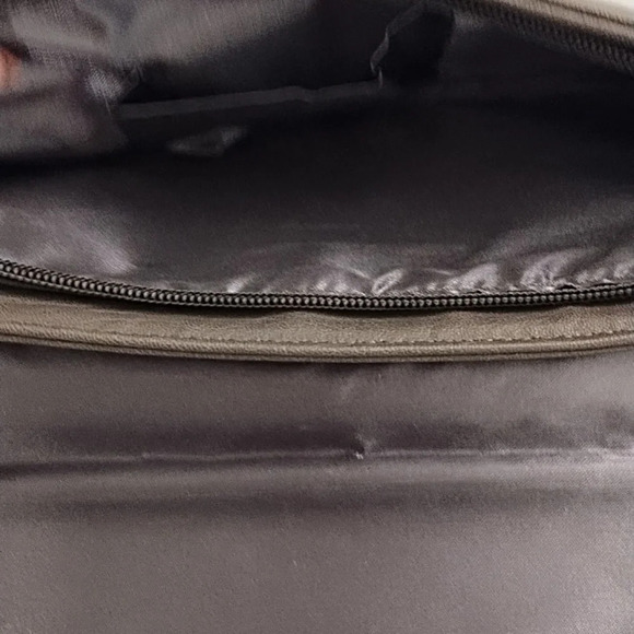 Gray Clutch Crossbody bag Gunmetal Studs Black Faceted Stones Removable Chain - Picture 6 of 11